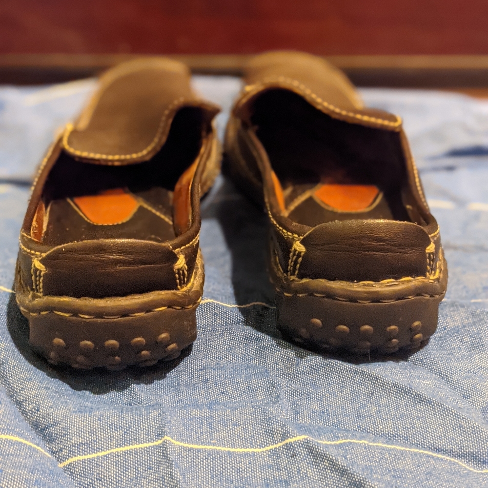 Gorgeous Born Brown Leather Mules Size 9/40.5 - Picture 4 of 13